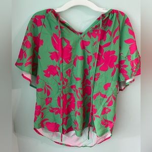 Pink and green top